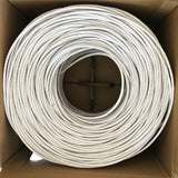 1000 Feet Bulk Cat5e 4 Pair AWG 24/ UTP Cable / Pure Copper/ White (CT-CAT5U-UTP)