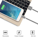 Phone Charger, 4Pack 3FT 6FT 6FT 10FT Nylon Braided Lightning to USB Syncing Data and Fast Charging Cable (2A Grey)