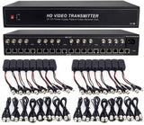 Kit of 16 Channel Video Balun Power Supply Passive Video Receiver Hub(CT-HDVB16-VP12)