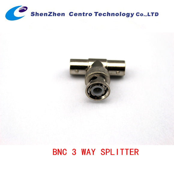 BNC Splitter (50 Pack) BNC Male Connector to BNC Double Female (T-Shape) Adaptor, for CCTV （CT-BNC-3T）
