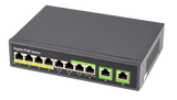 8+2 GIGABIT ports W/ 8 POE , 2 Gigabit RJ45 uplink 125W IEEE802.3af IEEE802.3at