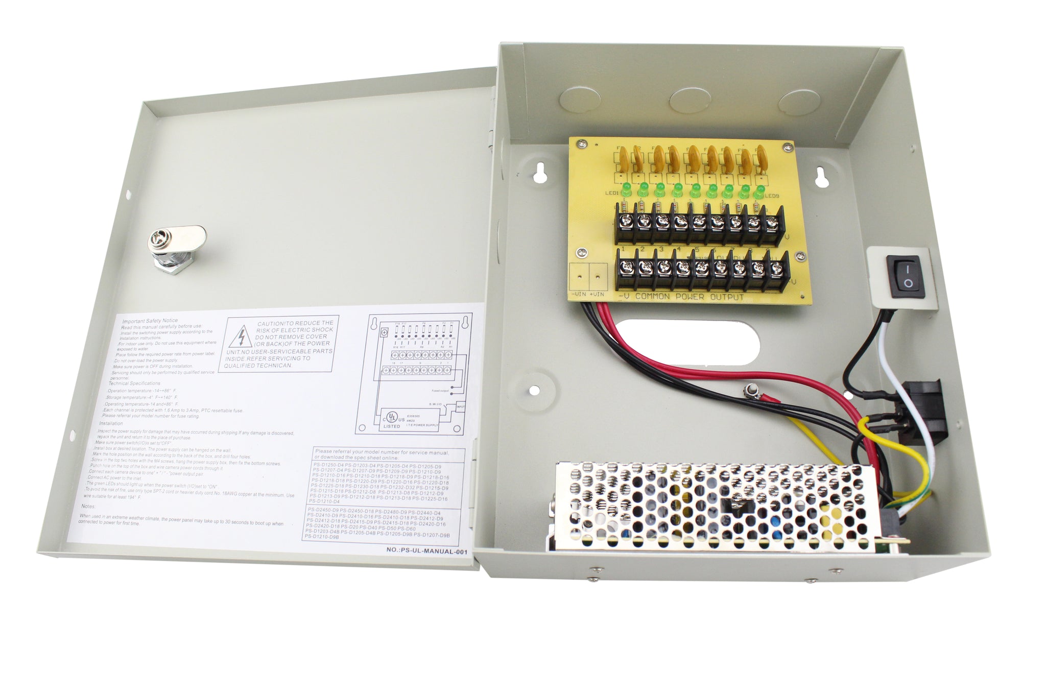 Refurbished of 10A UL Power Box 8 CH (PS-DC10A08UPC)