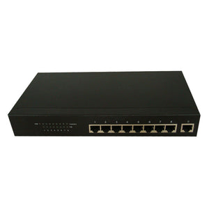 8 Port Gigabit Ethernet PoE+ Switch Desktop for IP Camera Access Points Metal Housing 125W (PoE-1609-8P-125)